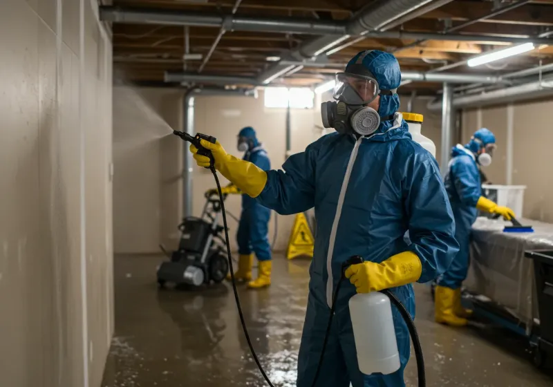 Basement Sanitization and Antimicrobial Treatment process in Salem, CT