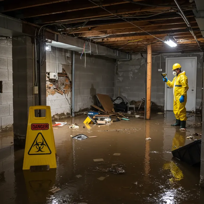 Flooded Basement Electrical Hazard in Salem, CT Property